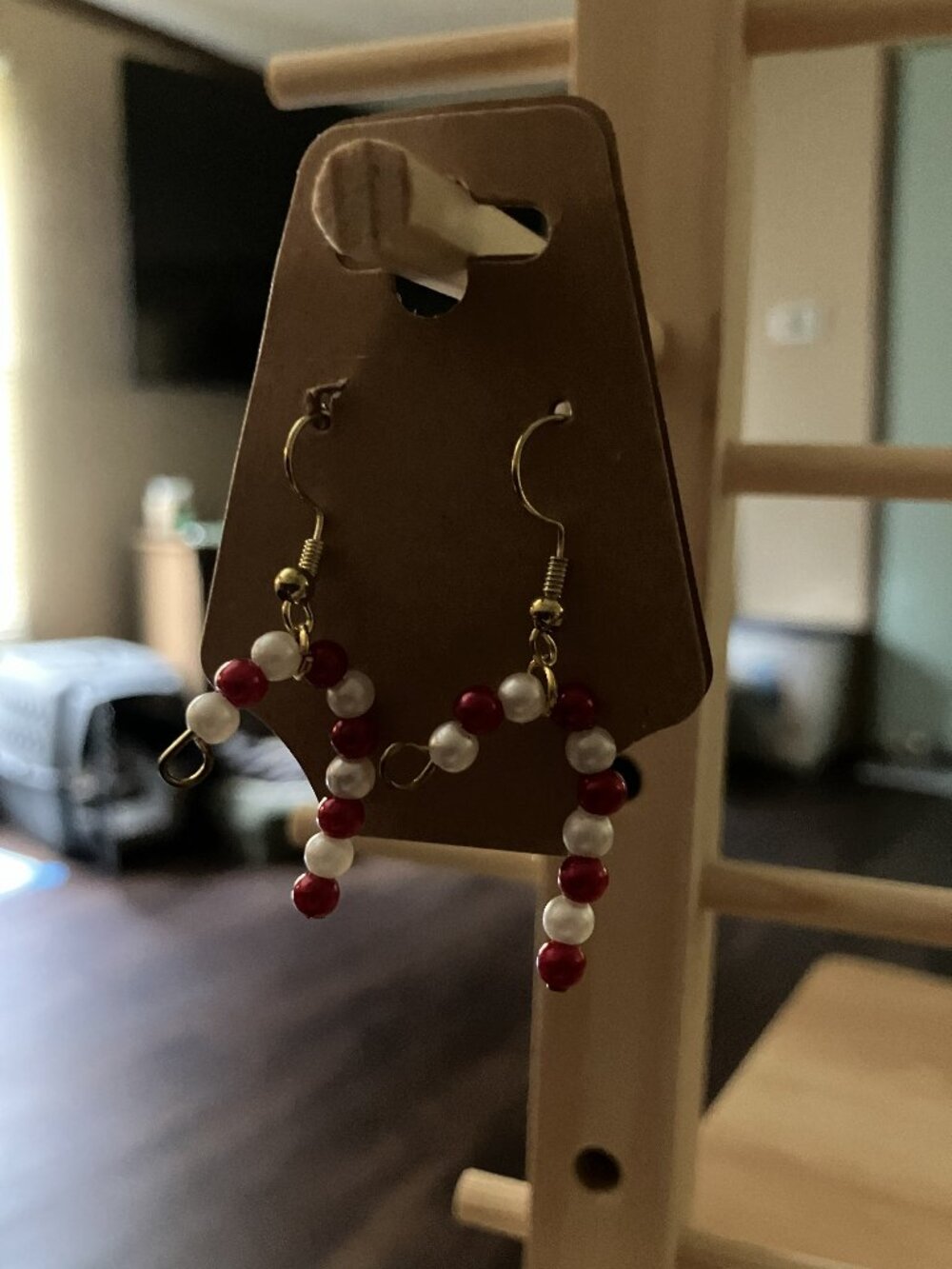 Handcrafted Candy Cane Earrings